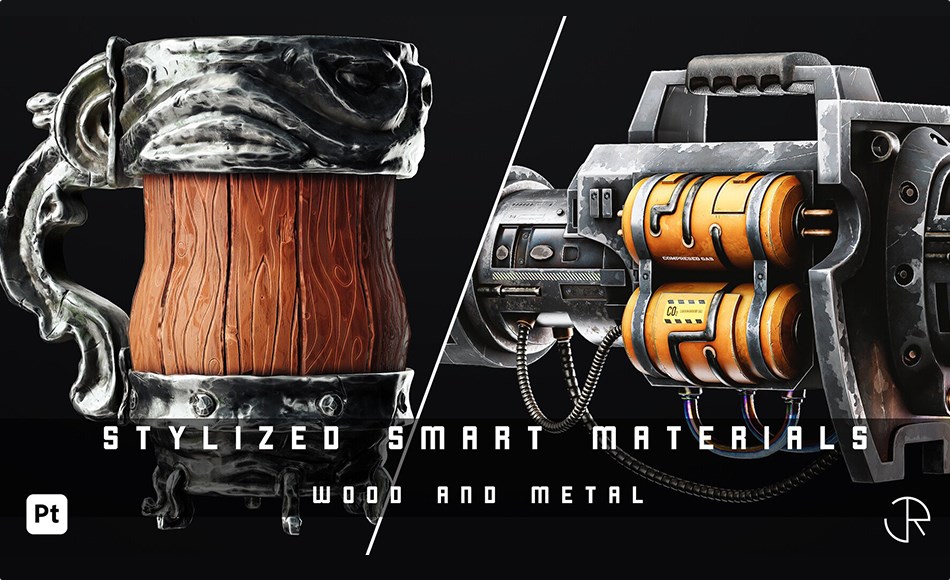 39 种风格化木材和金属智能材质 Stylized Smart Materials Wood