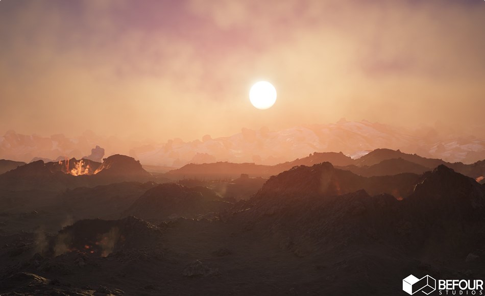 【UE5】火山地貌环境 Volcano Land Environment w Terrain Scatter Tool