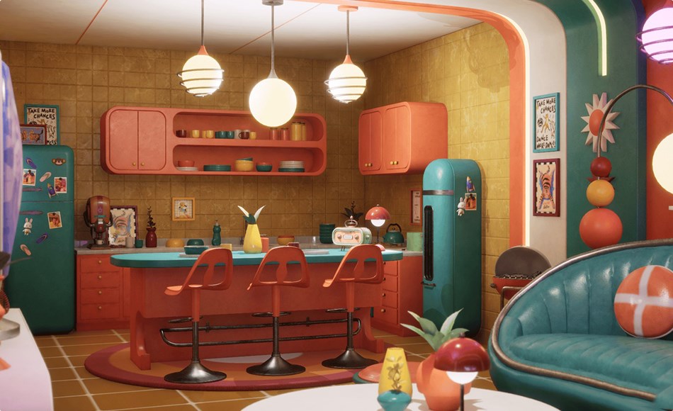 【UE5】波普艺术生活环境 Retro Pop Art Living Space Environment