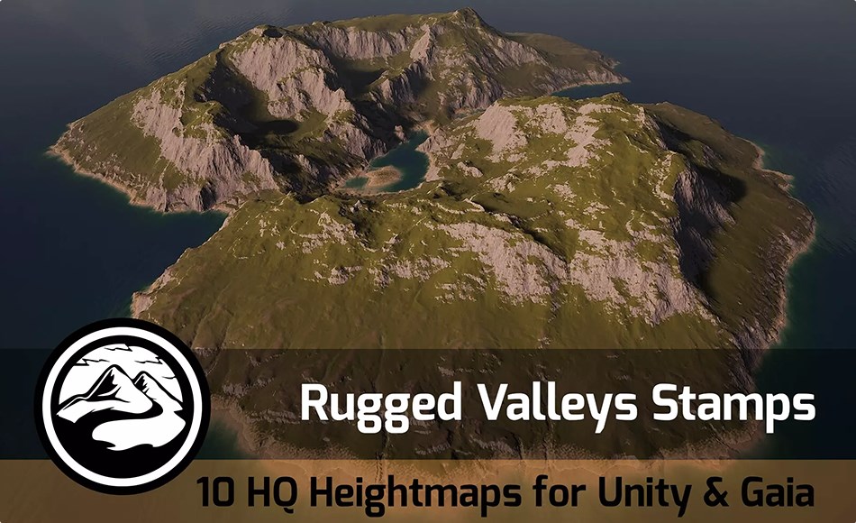 Unity地形 – 崎岖山谷 Rugged Valleys – Stamp Pack