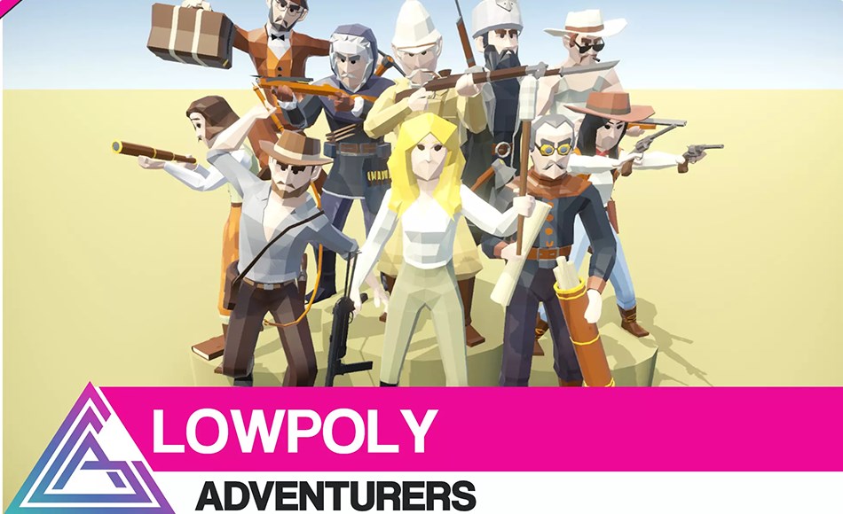 Unity角色 – 风格化游戏角色 LOWPOLY – Adventurers