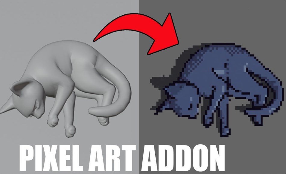 Blender插件 – 像素艺术渲染 Pixel Art rendering