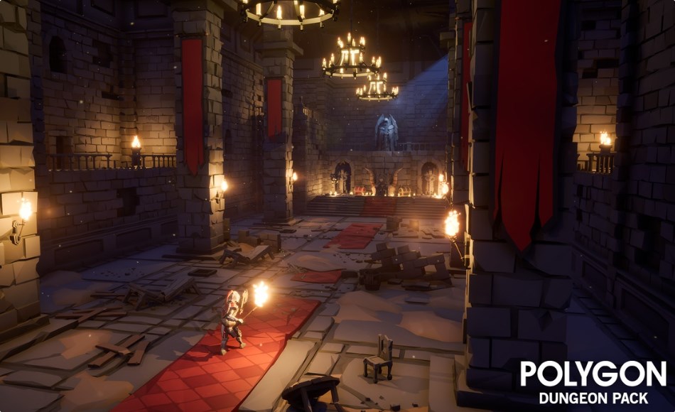 【UE5】风格化地牢 POLYGON – Dungeon Pack – Kitbash modular dungeons