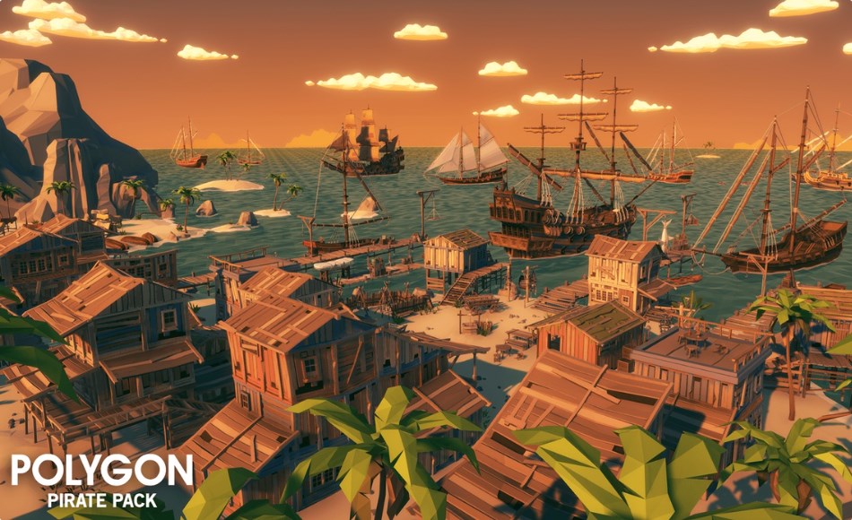 【UE5】风格化海盗冒险资产 POLYGON – Pirate Pack