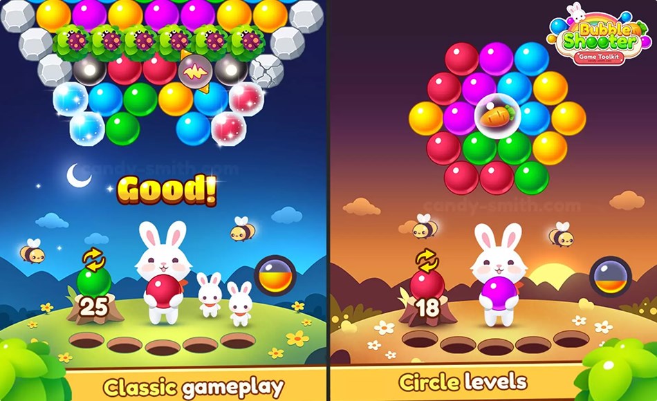 Unity开发 – 泡泡射击游戏开发模板 Bubble Shooter: Game Toolkit