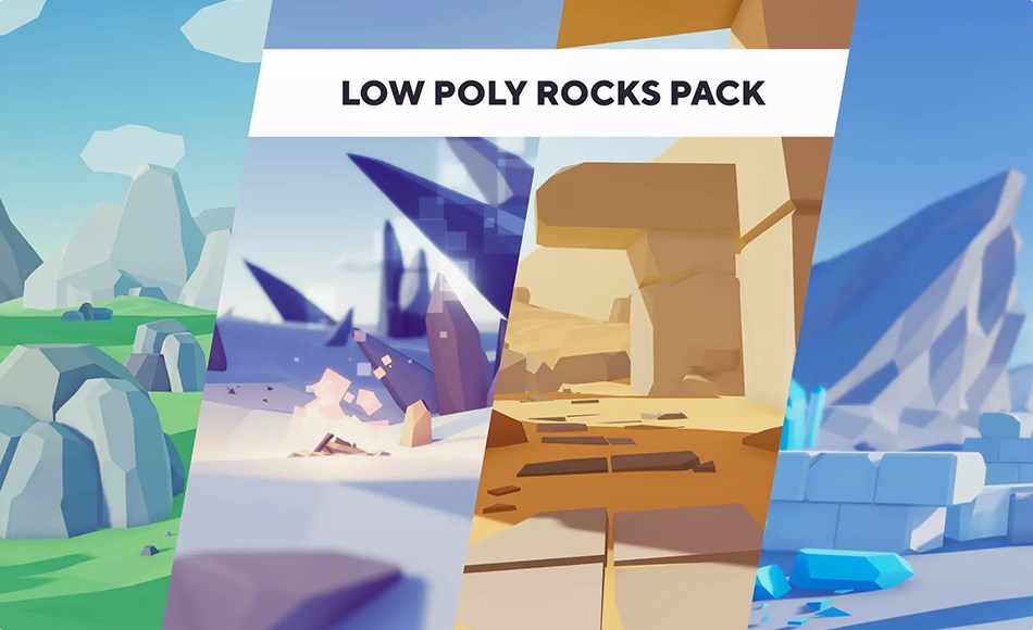 Unity资产 – 风格化岩石包 Low Poly Rocks Pack Unity资产 – 风格化岩石包 Low Poly Rocks Pack
