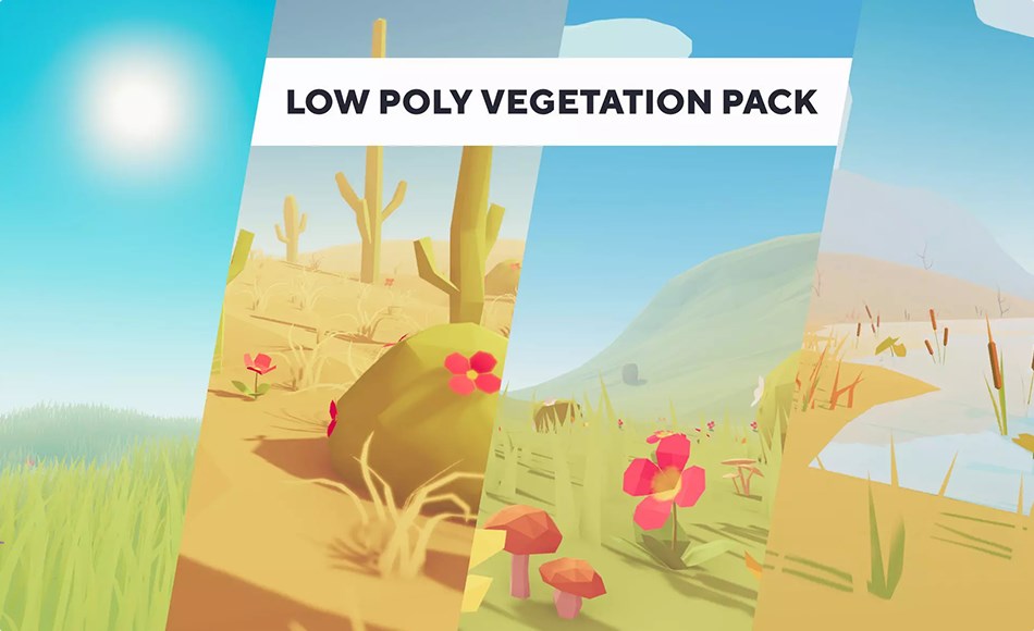 Unity资产 – 风格化植被包 Low Poly Vegetation Pack Unity资产 – 风格化植被包 Low Poly Vegetation Pack