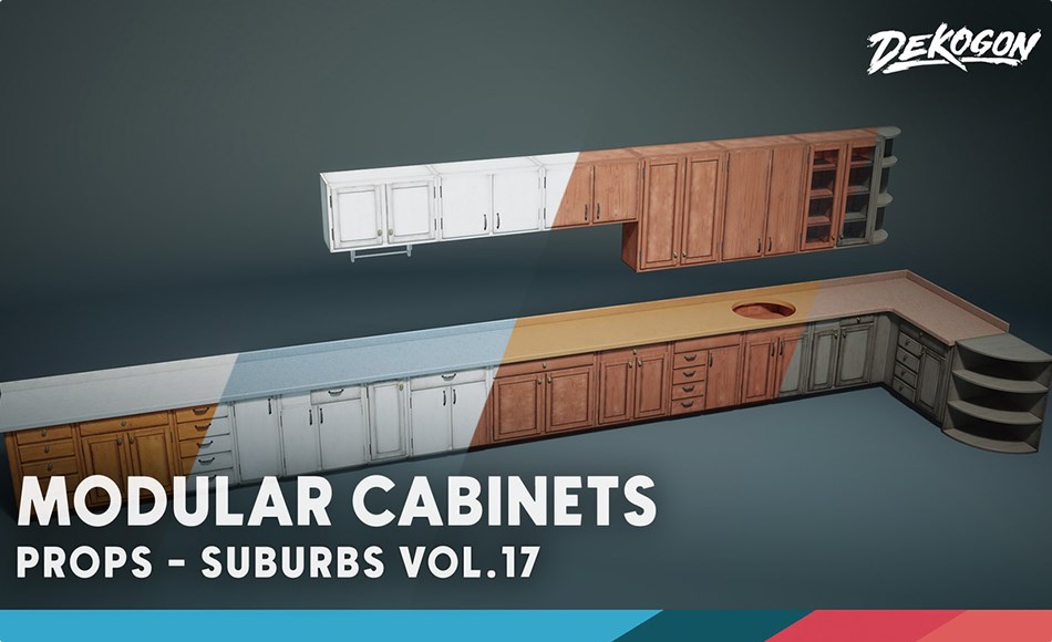 【UE5】模块化橱柜 Suburbs VOL.17 – Modular Cabinets (Nanite and Low Poly) 【UE5】模块化橱柜 Suburbs VOL.17 – Modular Cabinets (Nanite and Low Poly)