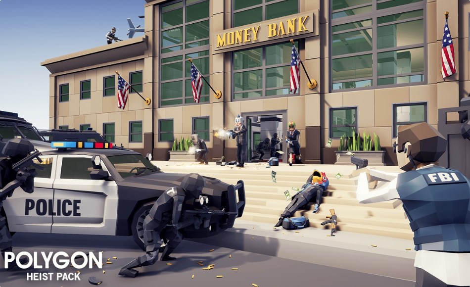 【UE5】风格化枪战劫匪场景 POLYGON – Heist Pack 【UE5】风格化枪战劫匪场景 POLYGON – Heist Pack