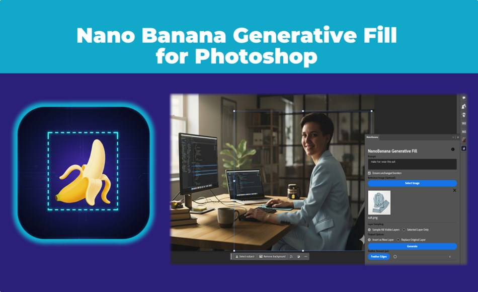 PS插件 – 人工智能图形生成插件 Nano Banana Generative Fill for Photoshop PS插件 – 人工智能图形生成插件 Nano Banana Generative Fill for Photoshop