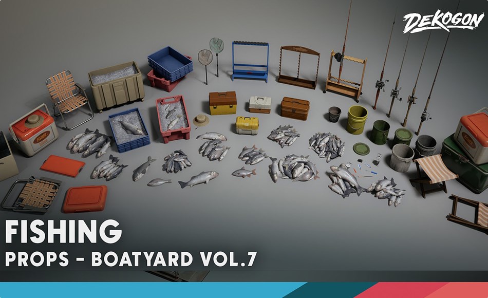 【UE5】钓鱼资产包 Boatyard VOL.7 – Fishing (Nanite and Low Poly)