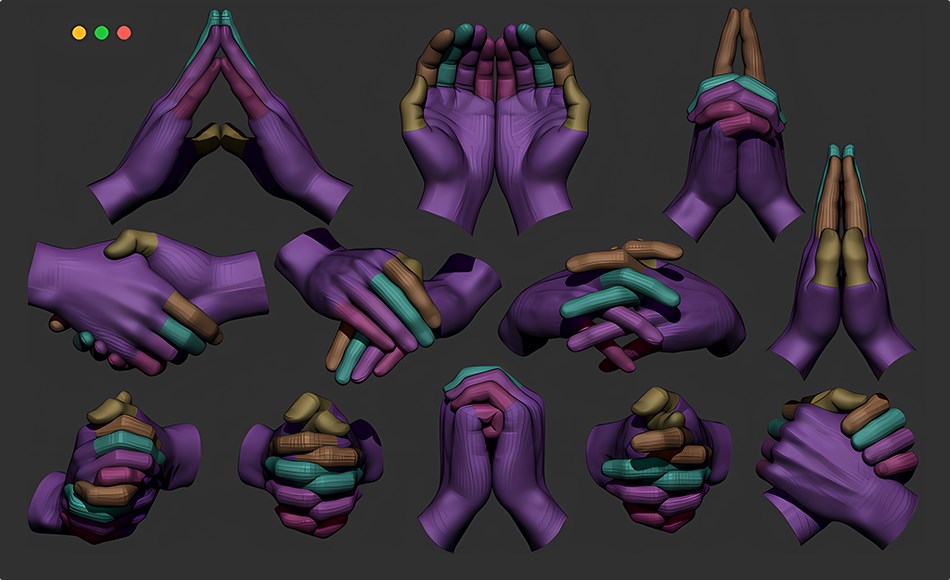 模型资产 – 12个男性手势 12 Male hand poses 模型资产 – 12个男性手势 12 Male hand poses