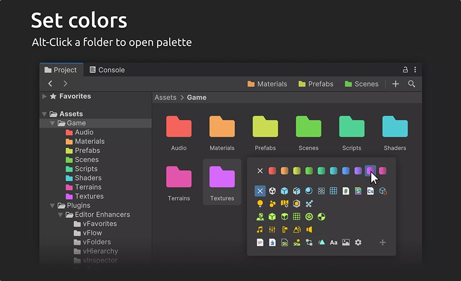Unity插件 – 虚拟文件夹 vFolders 2