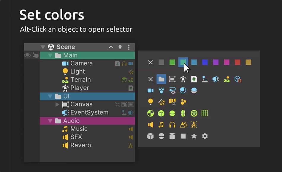 【更新】Unity插件 – 层次结构美化插件 vHierarchy