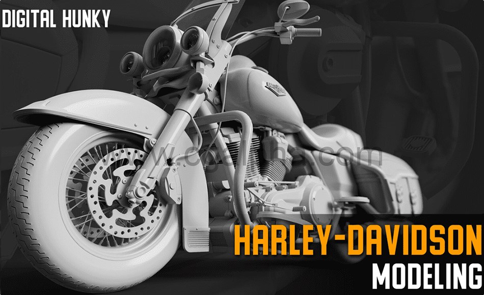 3Dmax教程 – 哈雷摩托车模型创建 Harley-Davidson: Modeling