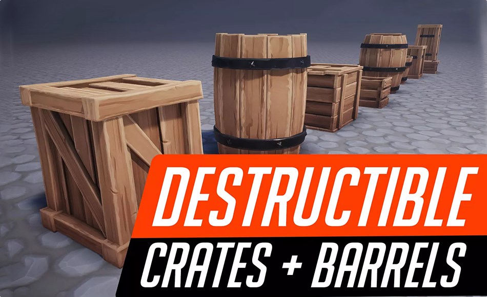 Unity资产 – 风格化可破坏道具 Crates Barrels – Stylized Destructible Props Unity资产 – 风格化可破坏道具 Crates Barrels – Stylized Destructible Props