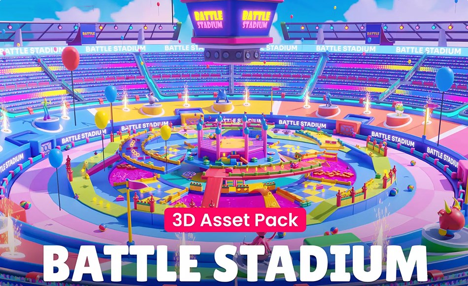 Unity资产 – 风格化战斗竞技场 Battle Stadium – Low Poly 3D Models Pack