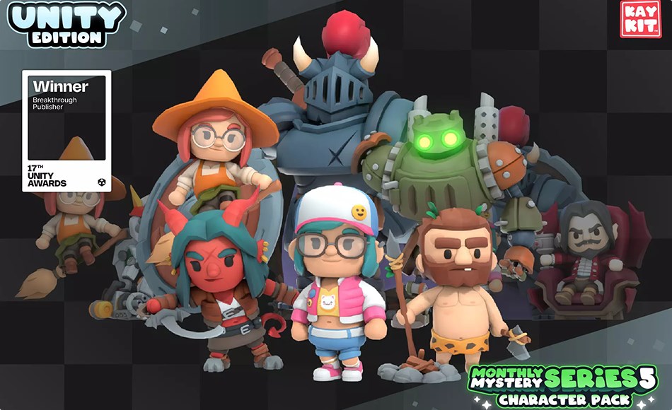 Unity角色 – 风格化卡通游戏角色 KayKit – Mystery Series 5 (for Unity)