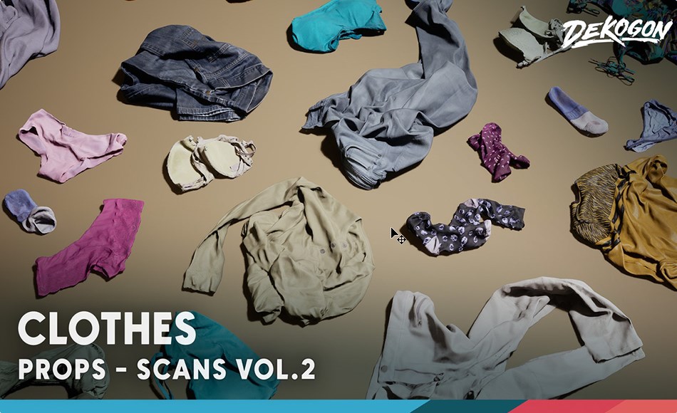 【UE5】衣服资产 Scans VOL.2 – Clothes (Nanite & Low Poly)
