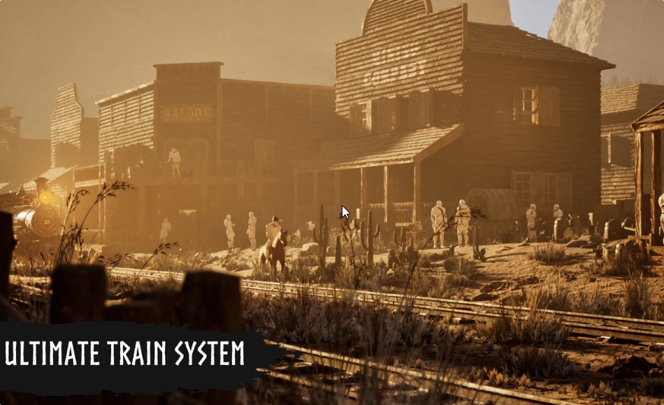 【UE5】模块化西部小镇 Modular Wild West Town (Modular Town, Wild West Town, Modular Village, Train)
