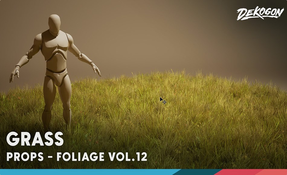 【UE5】植被植物 Foliage VOL.12 – Grass (Low Poly)