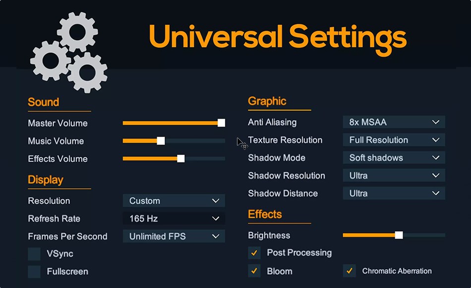 Unity插件 – 游戏配置系统 Universal Settings