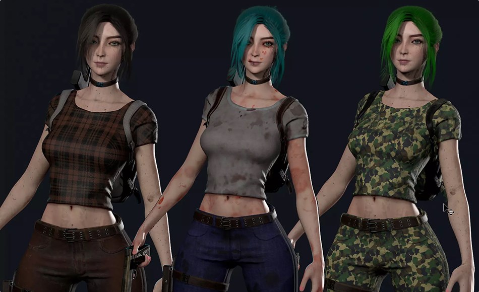 Unity角色 – 幸存者女孩角色 Survivor Girl 4