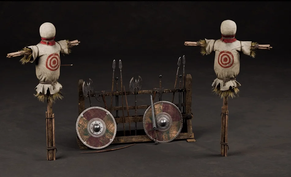 【UE5】中世纪武器道具 Medieval Props Vol. 3 – Weapon Rack