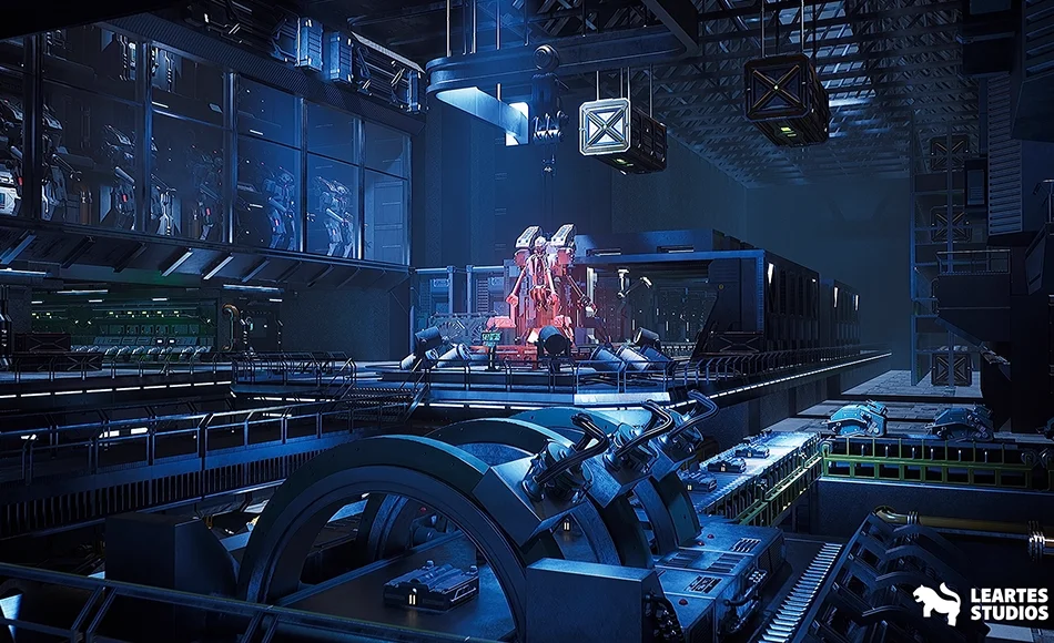 【UE5】科幻机器人工厂环境 Sci-Fi Robot Factory Environment (Unreal Engine)