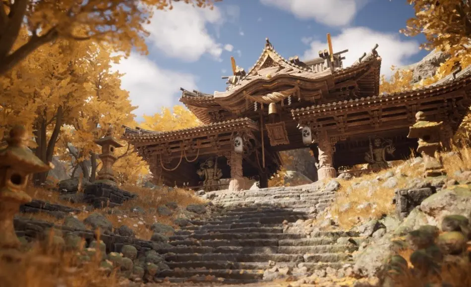 【UE5】古代寺庙 Mountain Temple (Japanese Temple, Ancient Temple, Temple Shrine, Feudal Japan)