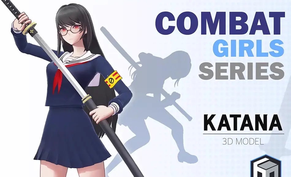 Unity动画 – 战斗少女角色包 CombatGirls_KatanaCharacterPack