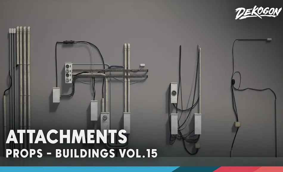 【UE5】建筑设备资产包 Buildings VOL.15 – Attachments