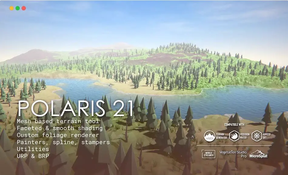 Unity插件 – 自定义地形组件 Low Poly Terrain – Polaris 2021