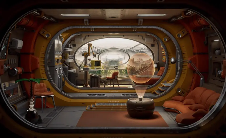 【UE5】复古科幻研究舱环境 Retro Sci-Fi Research Cabin Environment