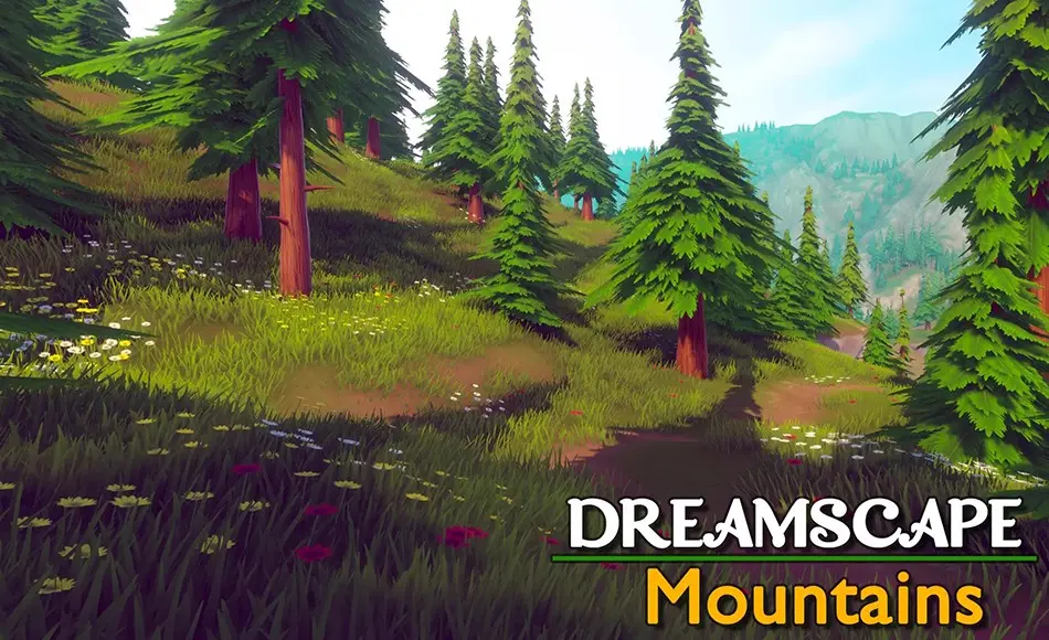 Unity场景 – 风格化自然山脉 Dreamscape Nature Mountains – Stylized Open World Environment
