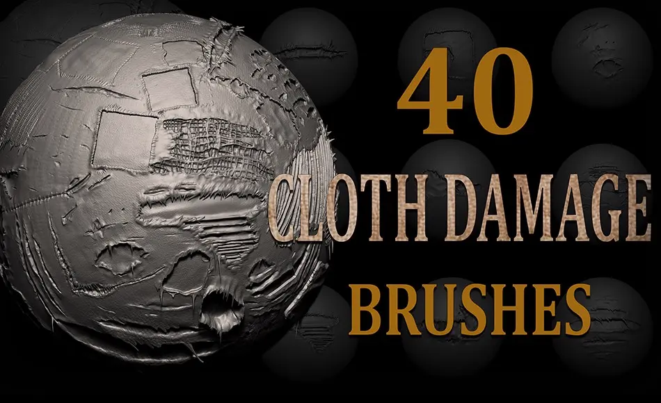 40 组布料破损贴图 40 Cloth Damage Alphas