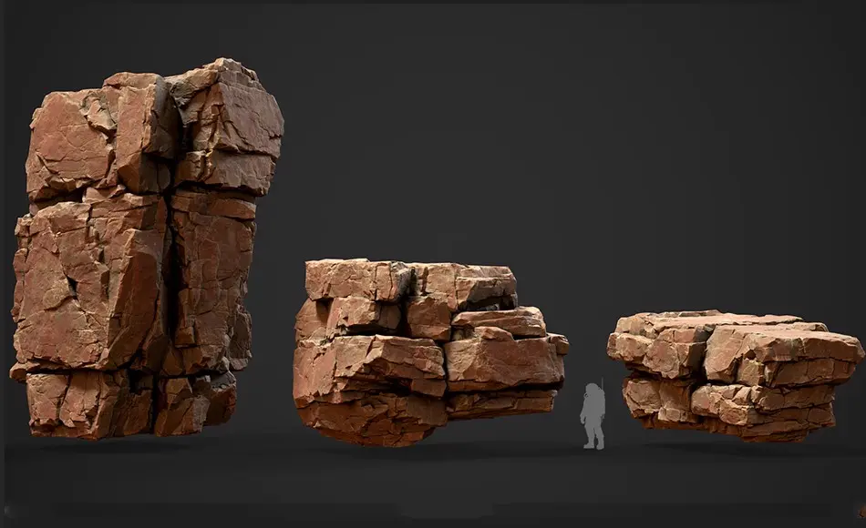 模型资产 – 模块化悬崖岩石包 Cliff Rock Kit – Modular Rocks Pack