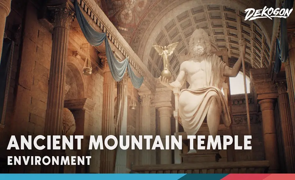 【UE4/5】希腊神庙环境 Ancient Mountain Temple (Nanite)