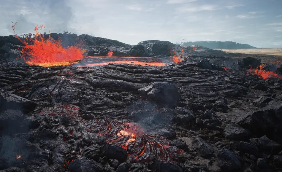【UE4/5】熔岩植物沙漠景观3D模型资产 MW Lava Desert Landscape