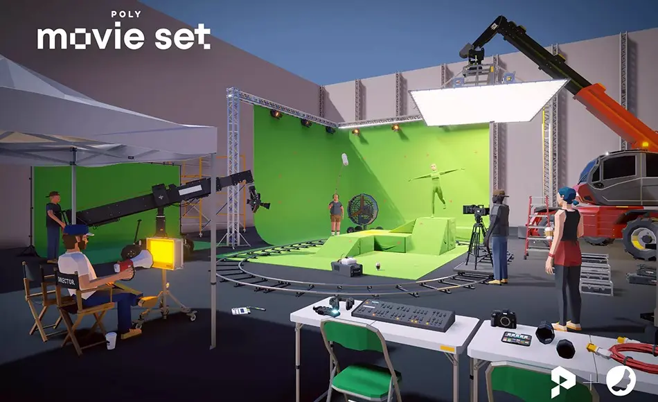 Unity资产 – 风格化影视道具 Poly Movie Set