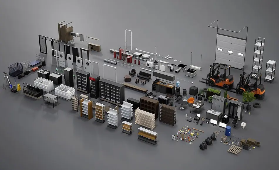 【UE5】杂货店道具系列 Grocery store props collection