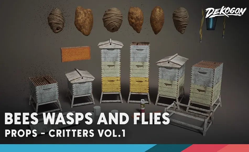 【UE5】Critters VOL.1 – Bees Wasps Flies (Nanite and Low Poly w/Particle)