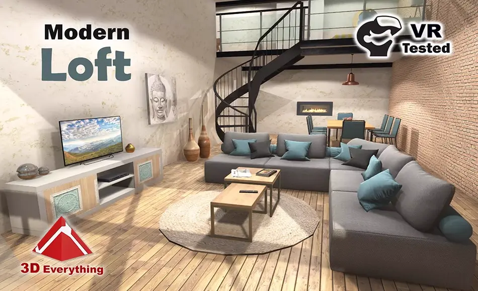 Unity场景 – 现代阁楼室内场景 Modern Loft interior