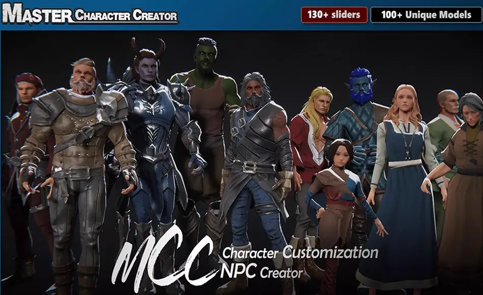 Unity插件 – 自定义角色创建系统 Master Character Creator – Character Customization/NPC Creator Unity插件 – 自定义角色创建系统 Master Character Creator – Character Customization/NPC Creator