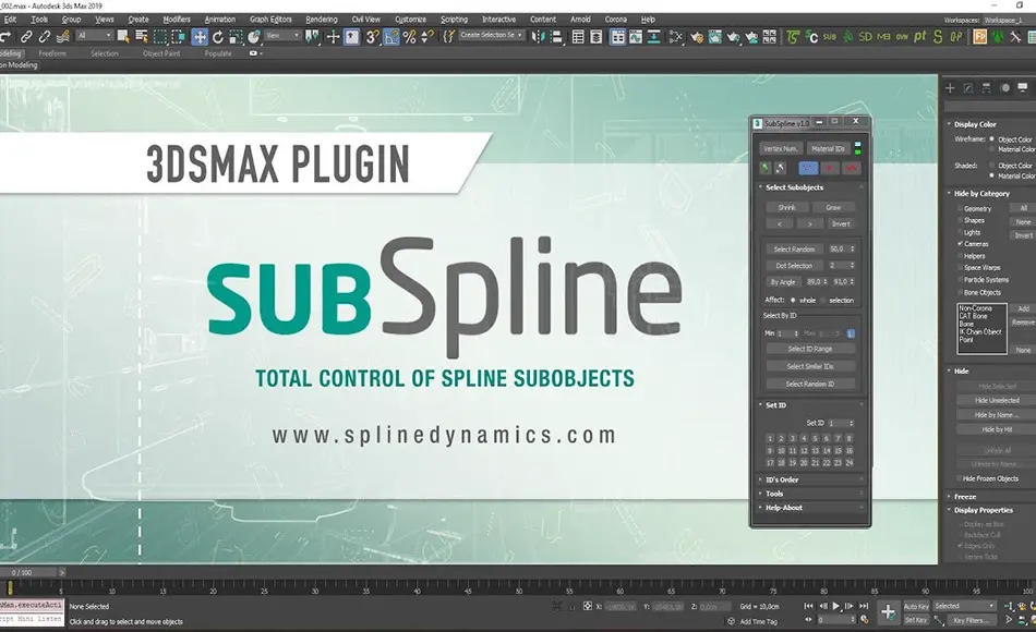 3Dmax插件 – 样条线信息插件 SubSpline 3Dmax插件 – 样条线信息插件 SubSpline