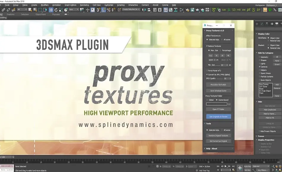 3Dmax插件 – 图片代理插件 Proxy Textures