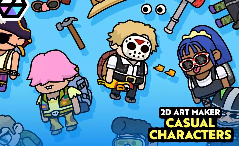 Unity插件 – 休闲角色创作插件 2D Art Maker – Casual Characters Unity插件 – 休闲角色创作插件 2D Art Maker – Casual Characters