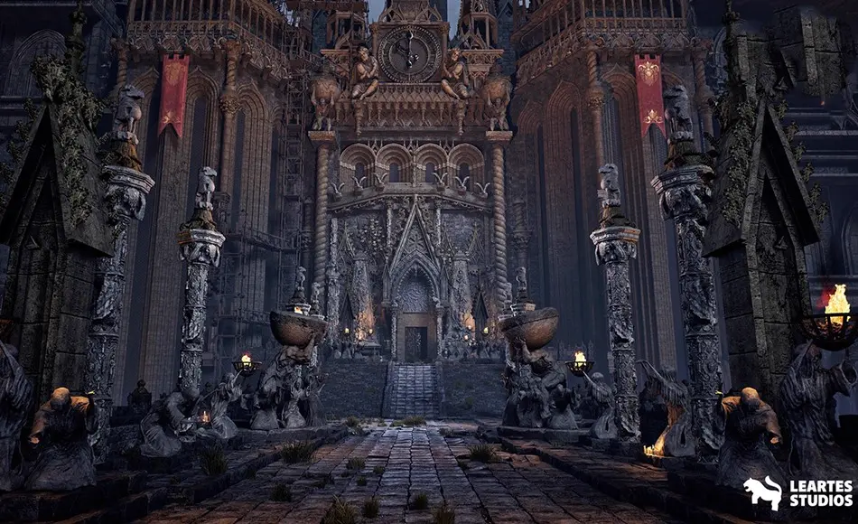 【UE5】黑暗奇幻城堡环境大合集 Dark Fantasy Castle Environment Megapack ( Fantasy Castle Soulslike Fantasy 3D )