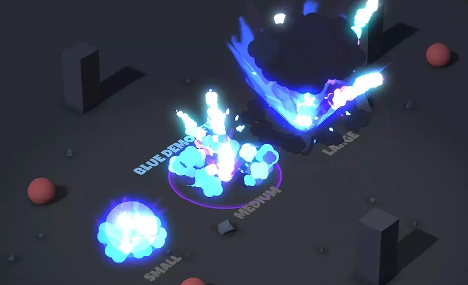 Unity特效 – 程序化爆炸特效包 Stylized Explosion Pack 1 Unity特效 – 程序化爆炸特效包 Stylized Explosion Pack 1