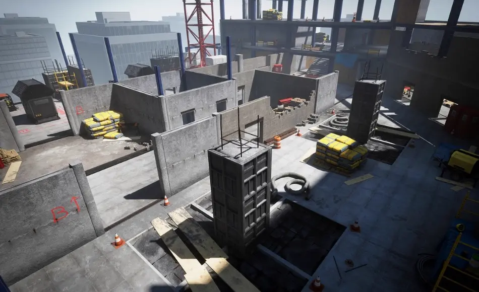 【UE5】模块化摩天大楼 Skyscraper Modular FPS Map